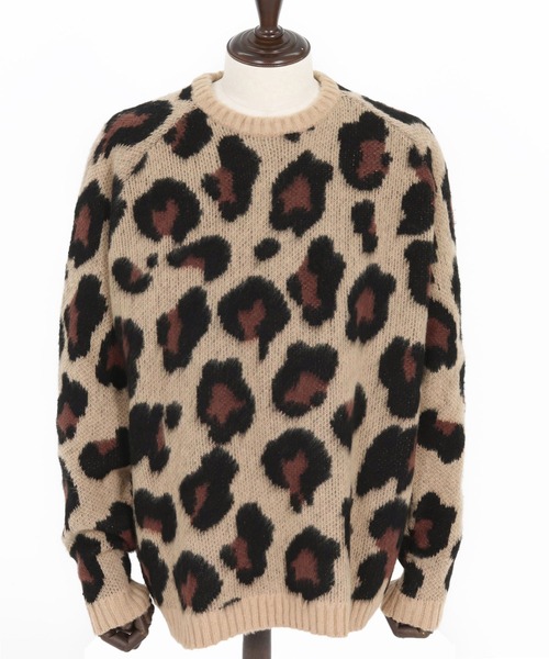 CAMBIO(カンビオ)の「mn3190-Leopard Short Shaggy Crew Neck Knit Pullover ニット(CMP-252-009)(ニット/セーター・メンズ・ベージュ/チャコール・S/M/L)」の22枚目の写真