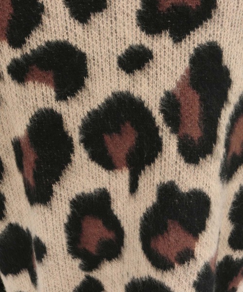 CAMBIO(カンビオ)の「mn3190-Leopard Short Shaggy Crew Neck Knit Pullover ニット(CMP-252-009)(ニット/セーター・メンズ・ベージュ/チャコール・S/M/L)」の15枚目の写真