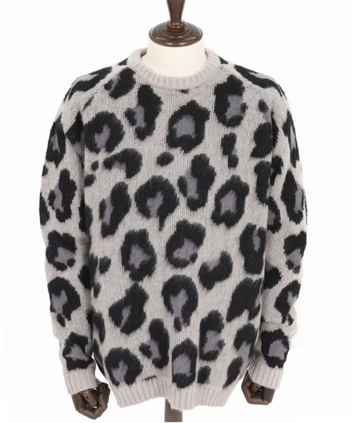 CAMBIO(カンビオ)の「mn3190-Leopard Short Shaggy Crew Neck Knit Pullover ニット(CMP-252-009)(ニット/セーター・メンズ・ベージュ/チャコール・S/M/L)」の16枚目の写真