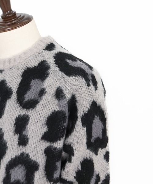 CAMBIO(カンビオ)の「mn3190-Leopard Short Shaggy Crew Neck Knit Pullover ニット(CMP-252-009)(ニット/セーター・メンズ・ベージュ/チャコール・S/M/L)」の19枚目の写真