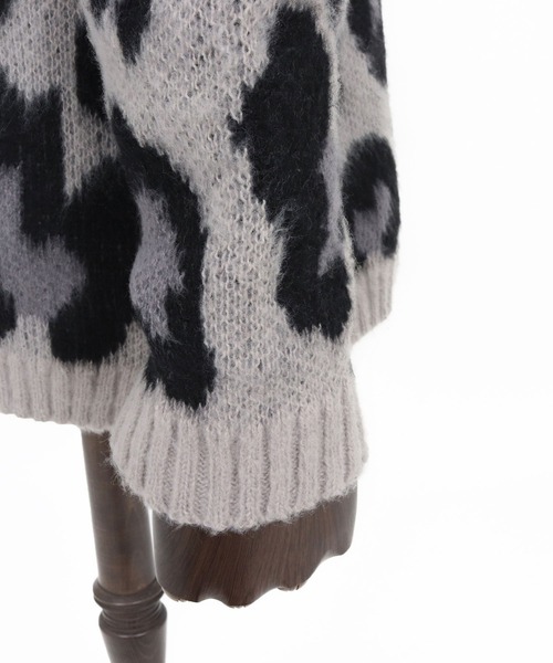 CAMBIO(カンビオ)の「mn3190-Leopard Short Shaggy Crew Neck Knit Pullover ニット(CMP-252-009)(ニット/セーター・メンズ・ベージュ/チャコール・S/M/L)」の20枚目の写真