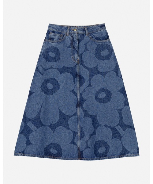 marimekko（マリメッコ）の「【ノベルティ付】《Maridenim》 Suoritus Uni / skirt（デニムスカート・レディース・ネイビー・38/36/34/32/42/40）」の3枚目の写真