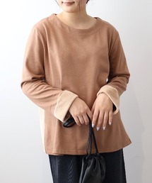 MB mint breeze（エムビーミントブリーズ）の「【L～5L 大きいサイズ】ファー切替え裏毛プルオーバー（Tシャツ/カットソー・レディース）」