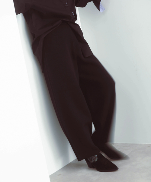 CITYSHOP(シティーショップ)の「“O” BARREL KNIT パンツ(その他パンツ・レディース・グレー/ブラック・36/38)」の14枚目の写真