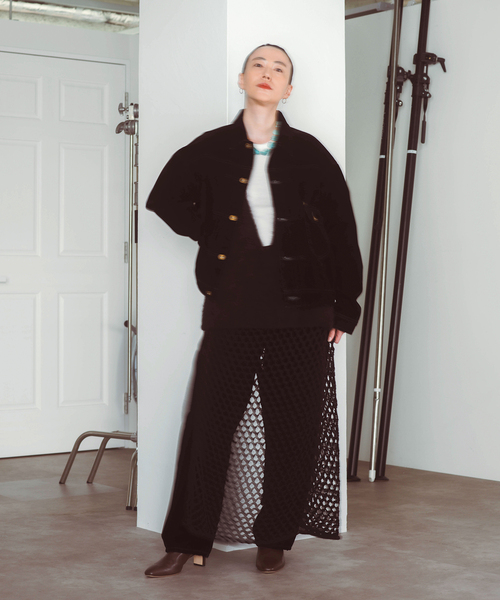 CITYSHOP(シティーショップ)の「“O” BARREL KNIT パンツ(その他パンツ・レディース・グレー/ブラック・36/38)」の15枚目の写真