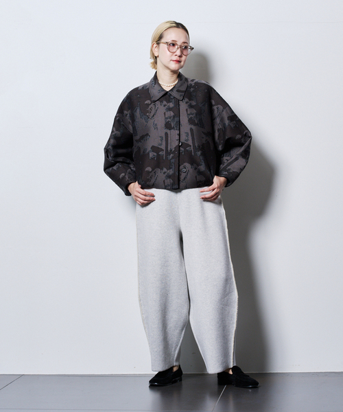 CITYSHOP(シティーショップ)の「“O” BARREL KNIT パンツ(その他パンツ・レディース・グレー/ブラック・36/38)」の20枚目の写真