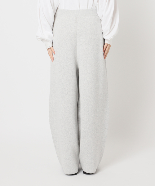 CITYSHOP(シティーショップ)の「“O” BARREL KNIT パンツ(その他パンツ・レディース・グレー/ブラック・36/38)」の4枚目の写真