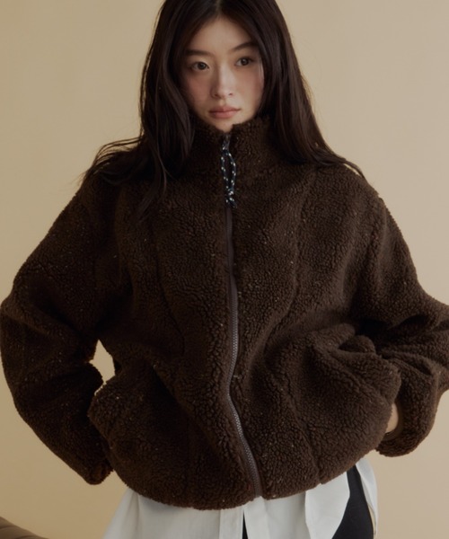 カラーネップボアブルゾン（ブルゾン）｜bita.（ビタ）のファッション