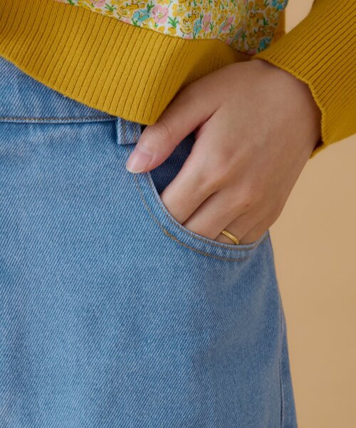 w closet(ダブルクローゼット)の「【あみこ企画】ハートパッチワークデニム(デニムパンツ・レディース・ブルー・FREE)」の18枚目の写真