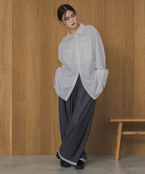 kivi（キヴィ）の「オーバーサイズシャツ（シャツ/ブラウス・レディース・オフホワイト・FREE）」の9枚目の写真