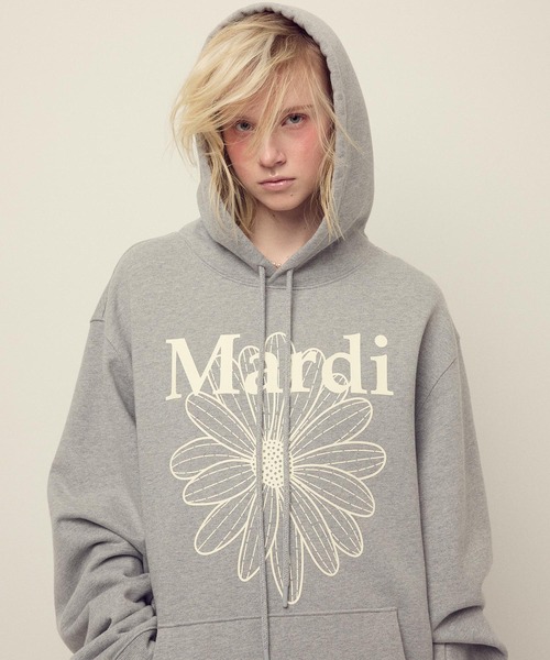 Mardi Mercredi(マルディメクルディ)の「OVERSIZED HOODY FLOWERMARDI / オーバーサイズ フーディー フラワーマルディ(パーカー・レディース・グレー/ブラック/ネイビー/オートミール・FREE)」の16枚目の写真