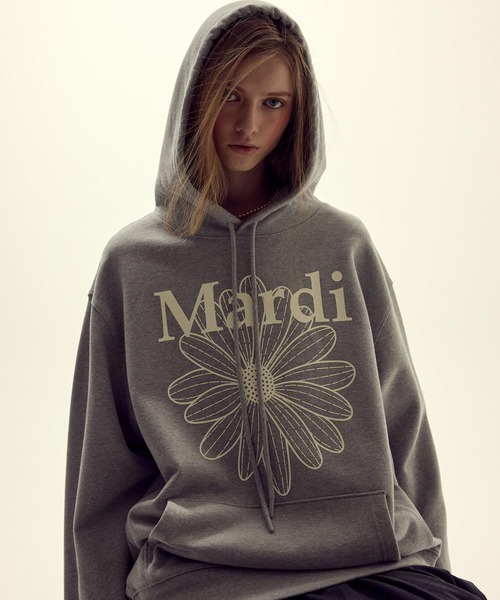 OVERSIZED HOODY FLOWERMARDI（パーカー）｜Mardi Mercredi（マルディ