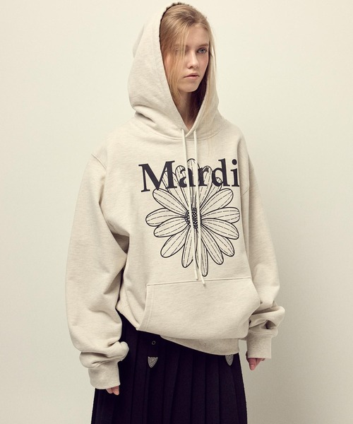 OVERSIZED HOODY FLOWERMARDI（パーカー）｜Mardi Mercredi（マルディ