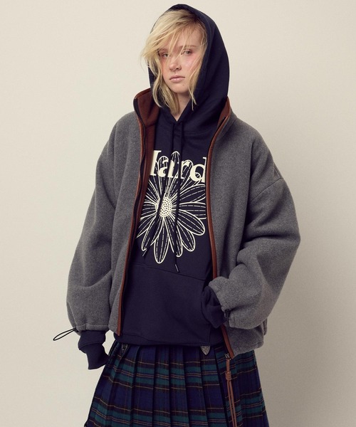 OVERSIZED HOODY FLOWERMARDI（パーカー）｜Mardi Mercredi（マルディ