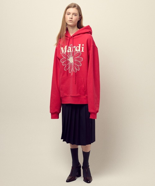 【美品】 マルディメクルディ スウェットパーカー プリントパーカー プルオーバー Mardi Mercredi マルディメクルディ パーカー SWEATSHIRT スウェット