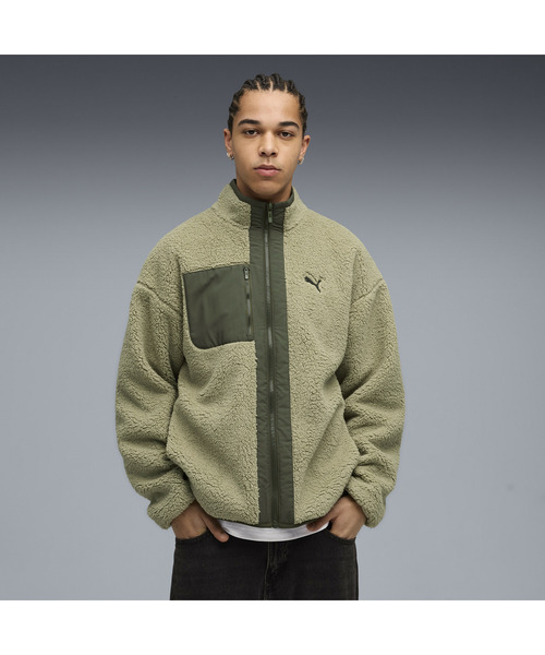 PUMA（プーマ）の「PUMA プーマ メンズ リバーシブル シェルパ ジャケット Reversible Sherpa Jacket（ダウンジャケット/コート・メンズ・オフホワイト/ブラック系その他/アーミー・LARGE/MEDIUM/XX-LARGE/SMALL/X-LARGE）」の6枚目の写真