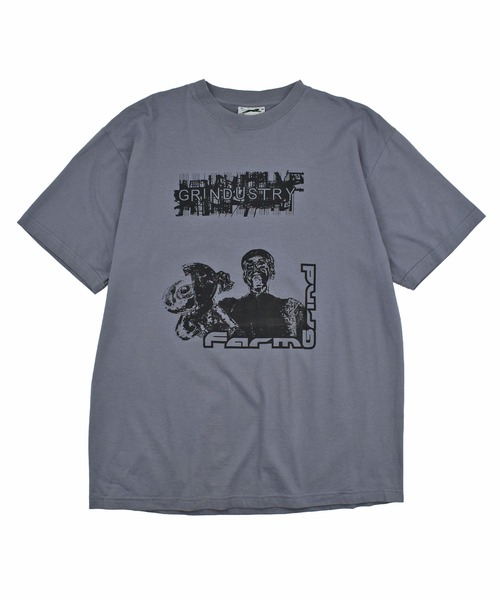 VINTAGE(ヴィンテージ)の「【USED】Slazenger “GRINDUSTRY” アート Tシャツ(Tシャツ/カットソー・メンズ・グレー・X-LARGE)」の1枚目の写真