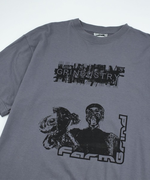 VINTAGE(ヴィンテージ)の「【USED】Slazenger “GRINDUSTRY” アート Tシャツ(Tシャツ/カットソー・メンズ・グレー・X-LARGE)」の5枚目の写真