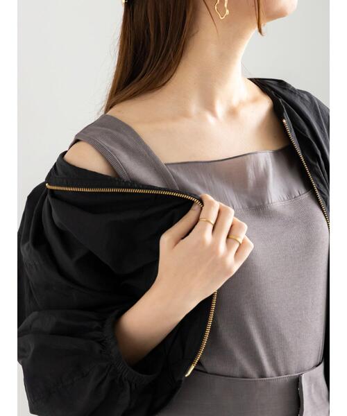 Te chichi（テチチ）の「シアー切替タンクトップ（タンクトップ・レディース・ブラック/グレー/クリーム・F）」の2枚目の写真