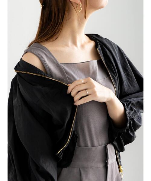 Te chichi（テチチ）の「シアー切替タンクトップ（タンクトップ・レディース・ブラック/グレー/クリーム・F）」の7枚目の写真