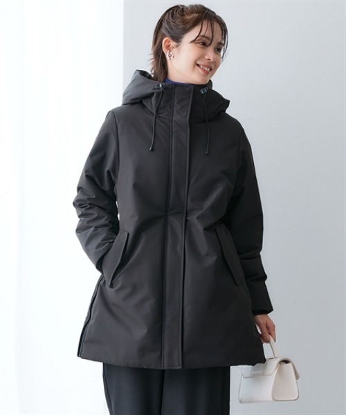 高密度サイドジップファイバーダウンコート（防風・はっ水）<大きい