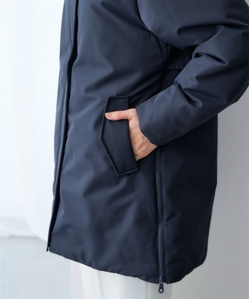 7days Life Styling(セブンデイズライフスタイリング)の「高密度サイドジップファイバーダウンコート(防風・はっ水)<大きいサイズ有>(ダウンジャケット/コート・レディース・ネイビー/ブラック・3L/LL/L/M)」の13枚目の写真