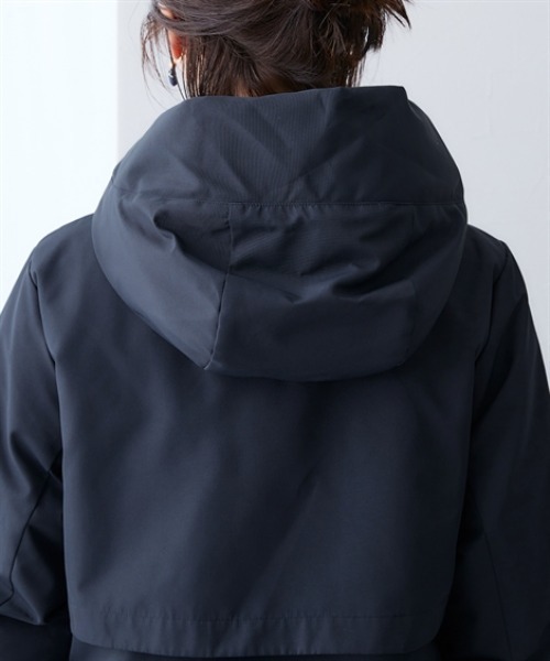 7days Life Styling(セブンデイズライフスタイリング)の「高密度サイドジップファイバーダウンコート(防風・はっ水)<大きいサイズ有>(ダウンジャケット/コート・レディース・ネイビー/ブラック・3L/LL/L/M)」の17枚目の写真