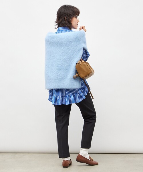 Rie Miller（リエミラー）の「ウォッシャブル裾フリルレギュラーカラーシャツ（シャツ/ブラウス・レディース・ブルー系その他3/ブルー系その他7/ベージュ系その他3・38）」の16枚目の写真