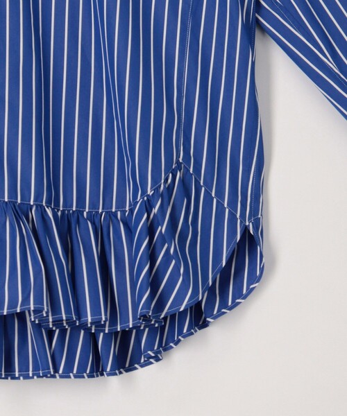 Rie Miller（リエミラー）の「ウォッシャブル裾フリルレギュラーカラーシャツ（シャツ/ブラウス・レディース・ブルー系その他3/ブルー系その他7/ベージュ系その他3・38）」の13枚目の写真