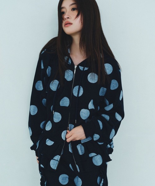 Heather（ヘザー）の「HOLiC ドットフリルフーディー　600852（パーカー・レディース・グレー/ネイビー/アイボリー・FREE）」の8枚目の写真