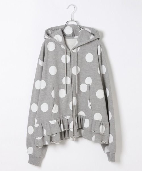 Heather（ヘザー）の「HOLiC ドットフリルフーディー　600852（パーカー・レディース・グレー/ネイビー/アイボリー・FREE）」の9枚目の写真