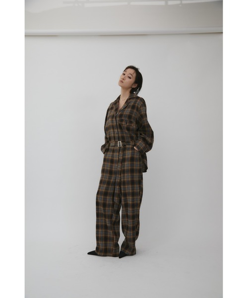 セール】Setup Style Check Jumpsuit / セットアップスタイルチェック