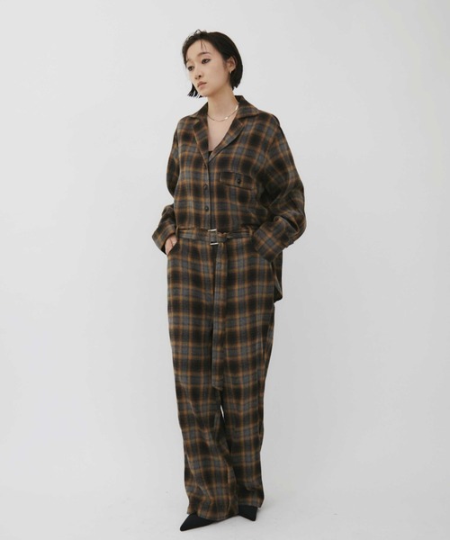 VION(ヴィオン)の「セットアップスタイルチェックジャンプスーツ / Setup Style Check Jumpsuit(つなぎ/オールインワン・レディース・ブラウン/ブラック・SMALL/MEDIUM)」の13枚目の写真