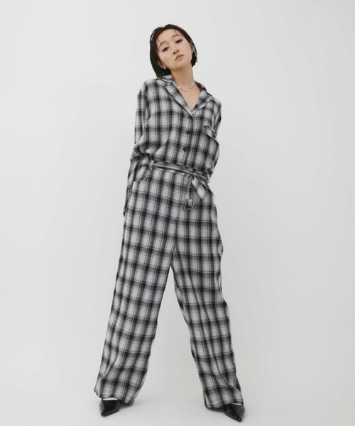VION(ヴィオン)の「セットアップスタイルチェックジャンプスーツ / Setup Style Check Jumpsuit(つなぎ/オールインワン・レディース・ブラウン/ブラック・SMALL/MEDIUM)」の5枚目の写真
