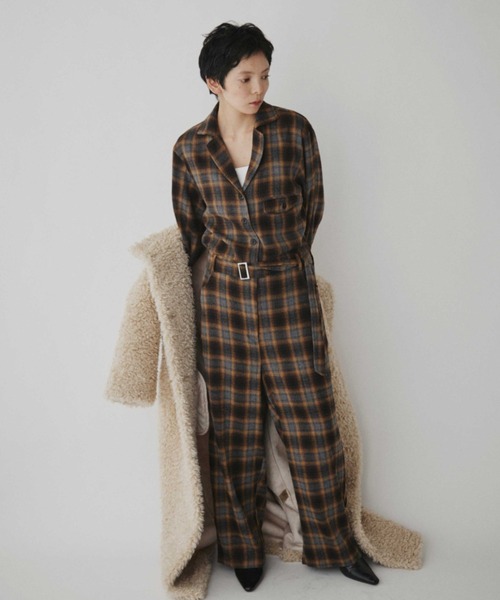 VION(ヴィオン)の「セットアップスタイルチェックジャンプスーツ / Setup Style Check Jumpsuit(つなぎ/オールインワン・レディース・ブラウン/ブラック・SMALL/MEDIUM)」の18枚目の写真