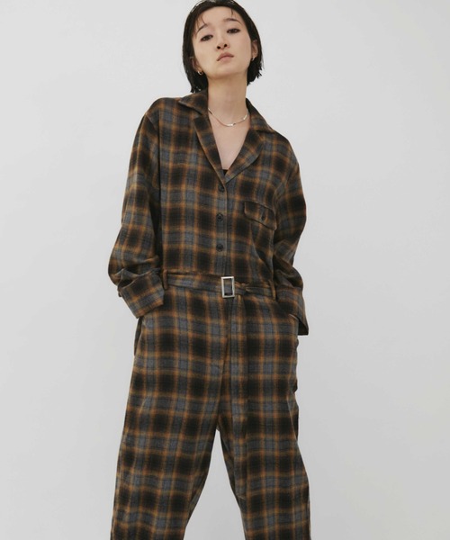 VION(ヴィオン)の「セットアップスタイルチェックジャンプスーツ / Setup Style Check Jumpsuit(つなぎ/オールインワン・レディース・ブラウン/ブラック・SMALL/MEDIUM)」の9枚目の写真