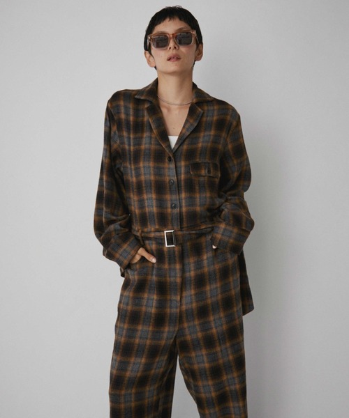 VION(ヴィオン)の「セットアップスタイルチェックジャンプスーツ / Setup Style Check Jumpsuit(つなぎ/オールインワン・レディース・ブラウン/ブラック・SMALL/MEDIUM)」の15枚目の写真