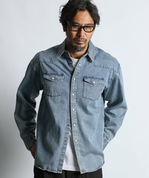 The DUFFER of ST.GEORGE(U_t@[IuZgW[W)[INDIGO LABEL] DENIM WESTERN SHIRTF8IX fj EGX^Vc(Vc/uEX)