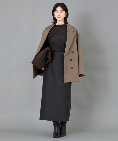 CAST:（キャストコロン）の「【CAST COLON】ボンディングオーバーサイズジャケット（テーラードジャケット・レディース・ベージュ系その他4/グレー系その他2・S/M）」の4枚目の写真