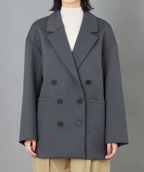 CAST:（キャストコロン）の「【CAST COLON】ボンディングオーバーサイズジャケット（テーラードジャケット・レディース・ベージュ系その他4/グレー系その他2・S/M）」の7枚目の写真