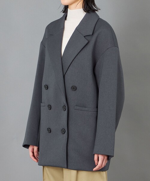 CAST:（キャストコロン）の「【CAST COLON】ボンディングオーバーサイズジャケット（テーラードジャケット・レディース・ベージュ系その他4/グレー系その他2・S/M）」の8枚目の写真