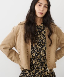 Libra Cue | スウェードスタッズブルゾン(ブルゾン)