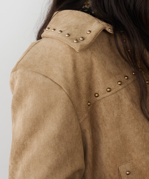 Libra Cue(リブラ キュー)の「スウェードスタッズブルゾン(ブルゾン・レディース・ベージュ・FREE)」の18枚目の写真