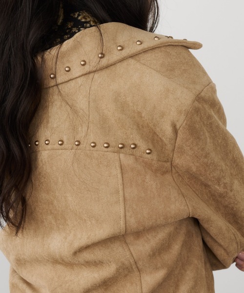 Libra Cue(リブラ キュー)の「スウェードスタッズブルゾン(ブルゾン・レディース・ベージュ・FREE)」の19枚目の写真