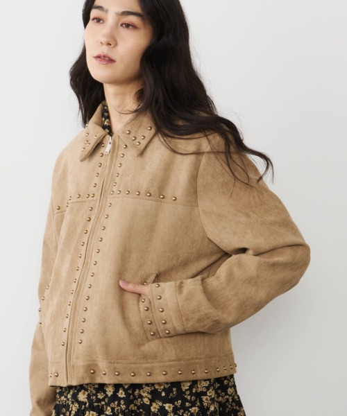 Libra Cue(リブラ キュー)の「スウェードスタッズブルゾン(ブルゾン・レディース・ベージュ・FREE)」の16枚目の写真