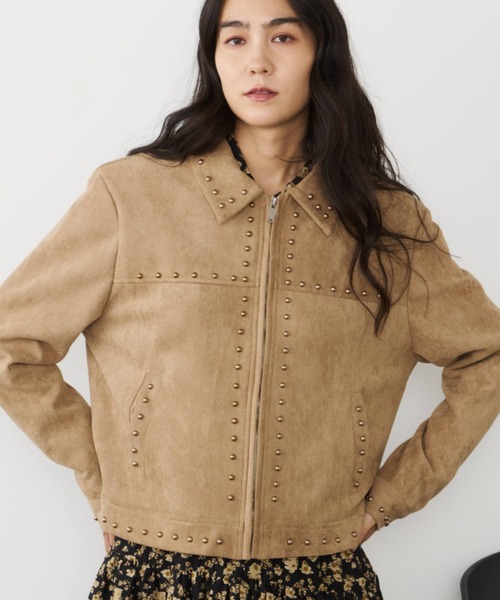 Libra Cue(リブラ キュー)の「スウェードスタッズブルゾン(ブルゾン・レディース・ベージュ・FREE)」の17枚目の写真