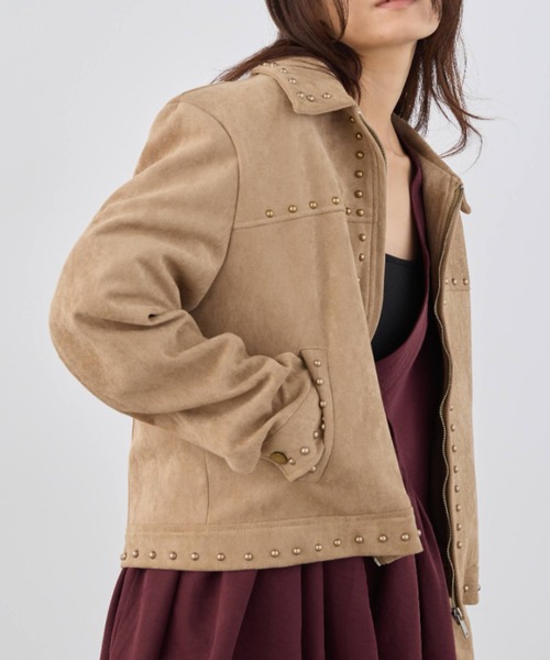 Libra Cue(リブラ キュー)の「スウェードスタッズブルゾン(ブルゾン・レディース・ベージュ・FREE)」の22枚目の写真