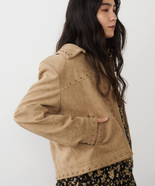 Libra Cue(リブラ キュー)の「スウェードスタッズブルゾン(ブルゾン・レディース・ベージュ・FREE)」の13枚目の写真