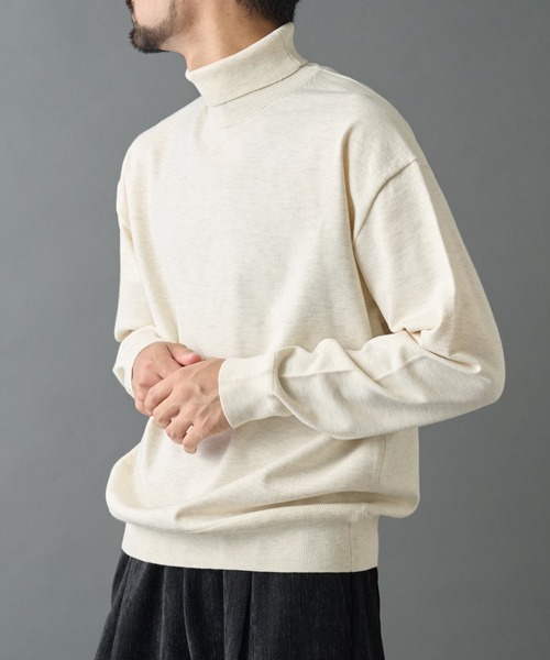 COLONY 2139(コロニートゥーワンスリーナイン)の「TW/ポリエステルウールニットタートルネックプルオーバー(ニット/セーター・メンズ・チャコールグレー/ブラック/ホワイト・MEDIUM/LARGE)」の2枚目の写真