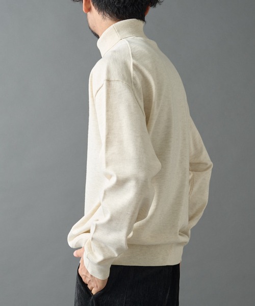 COLONY 2139(コロニートゥーワンスリーナイン)の「TW/ポリエステルウールニットタートルネックプルオーバー(ニット/セーター・メンズ・チャコールグレー/ブラック/ホワイト・MEDIUM/LARGE)」の19枚目の写真